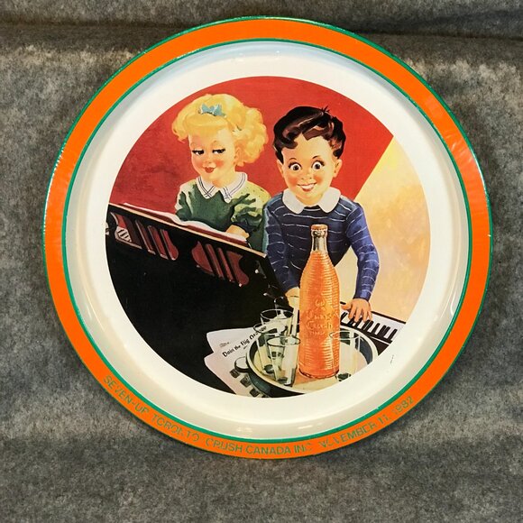 Seven Up Orange Crush 1982 Metalix Tray Made in South Africa - Picture 2 of 6